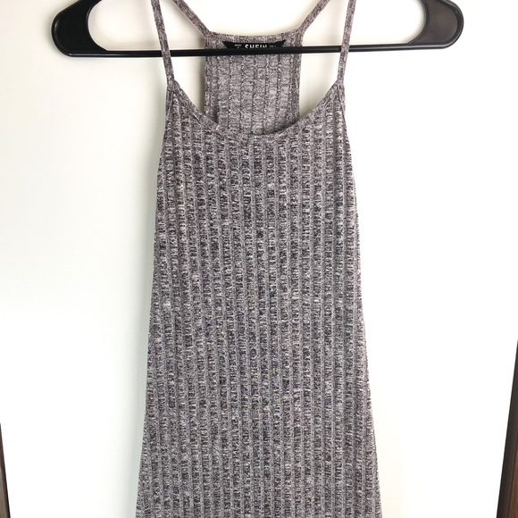 SHEIN Rib-Knit Marled Racerback Dress - Picture 2 of 8